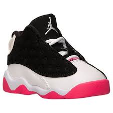 Pink Black And White Jordan 13s Toddler Air Jordan Retro 13 Basketball Shoes Air Jordans Retro Baby Girl Shoes Air Jordans