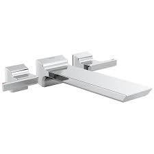 Delta wall mount kitchen faucets. Delta Pivotal Chrome 2 Handle Residential Wall Mount Bathtub Faucet In The Bathtub Faucets Department At Lowes Com