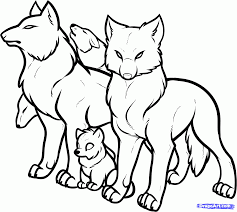 Easy drawing step by step guidelines for wolf drawing. Sketch Anime Wolves Fighting