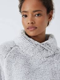 John Lewis High Pile Snuggle Fleece Top, Grey