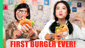 An ear buds case featuring a holder in the shape of a hamburger and ring handle. Vietnamese Girls Try Cheeseburgers For The First Time Huge Saigon Burger Tour In Vietnam Youtube