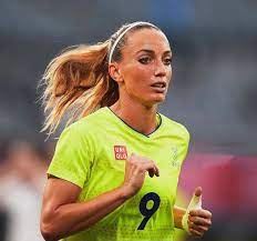 Sweden's kosovare asllani is hurt after being hit in the head by the ball, left, and, inset, being put on a stretcher. Kosovare Asllani Kosovareasllani Twitter