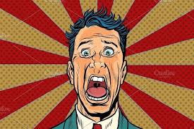 Pop Art Man Screams In Horror Panic Face Pop Art Art Pop Art Tattoos