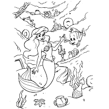 (klik op de afbeelding om deze te vergroten.) inkt nodig? Een Mooie Ariel De Kleine Zeemeermin Kleurplaat Printen Leuk Voor Kids