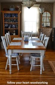painting a farmhouse table and chairs