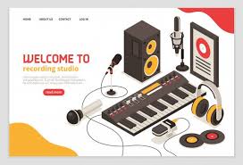 Download Welcome To Recording Studio Poster With Musical Instruments Microphones Headphones Amplifier Compact Disc Isometric Icons For Free In 2020 Isometric Recording Studio Compact Disc