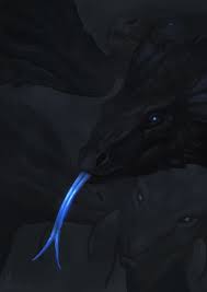 Black And Blue Dragon Drawing Toc Khraoga Palar Roina Black Dragon Blue Tongue Dragon Artwork Mythical Creatures Dragon Drawing