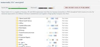 Check spelling or type a new query. After Refusing To Pay Ransom Us Based Auto Parts Distributor Has Sensitive Data Leaked By Cybercriminals Cybernews