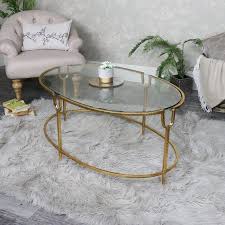 Large Gold Oval Glass Topped Coffee Table Coffee Table Round Gold Coffee Table Marble Round Coffee Table