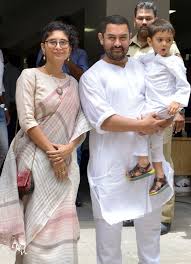 Celeb Spotting Aamir Kiran And Son Azad Say Eid Mubarak Alia And Sidharth Together Kiran Rao Bollywood Celebrities Mens Kurta Designs