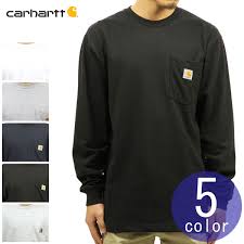 Car Heart Carhartt Regular Article Men Plain Fabric Long Sleeves Pocket T Shirt Workwear Pocket Long Sleeve T Shirt K126