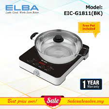 Induction cooktop vs electric cooktop. Elba Eic G1811 Bk Electric Induction Cooker Free Pot Dapur Elektrik Shopee Malaysia