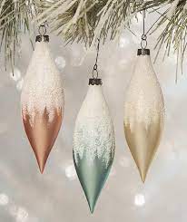 Maybe you would like to learn more about one of these? Pastel Glass Finial Ornaments Retro Christmas Decorations Frosted Theholidaybarn Com