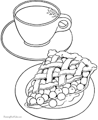 Apple Pie Coloring Page 004 Food Coloring Pages Coloring Pages Mandala Coloring Pages