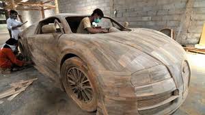 Full Size Wood Bugatti Veyron Replica 627601