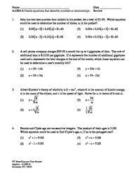 Easy to read topic summaries; Ny Regents Exam Common Core Algebra Word Problems Review Packet