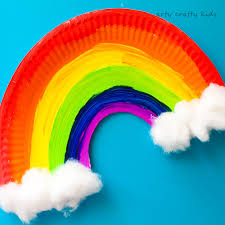 Easy Paper Plate Rainbow Craft Arty Crafty Kids Learn how to paint this rainbow unicorn with acrylic paint on canvas!
