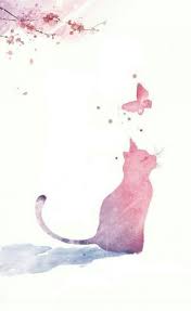 Pin By Beautiful Flower Quates On Wallpaper In 2020 Watercolor Cat Cat Illustration Flower Wallpaper