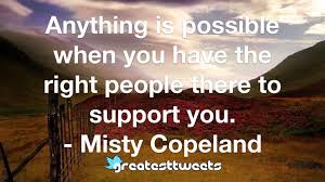 Misty danielle copeland is an american ballet dancer for american ballet theatre, one of the three leading classical ballet companies in the. Misty Copeland Quotes Greatesttweets Com