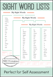 Top Sight Word Lists Free Printables Sight Words List Sight Words Homeschool Reading