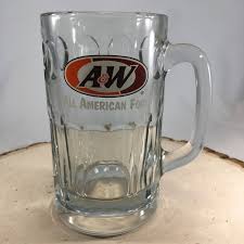 A W Root Beer Glass Mug Frosted Beer Mug Advertisement All American Food Soda Mug Heavy Glass Root Beer Float By All American Food Beer Glass Root Beer
