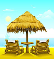 Cartoon Beach Lounge Chairs Vector Beach Clipart Beach Lounge Chair Clip Art