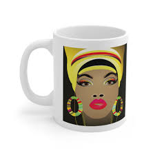 Mugs, Black Art, African American Art, Coffee Cups, Drinkware, Kitchen,  Office, Christmas Gift, Birthday, Friendship Gift, Mother's Day