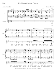Nov 17, 2018 · he giveth more grace when the burdens grow greater, he sendeth more strength when the labors increase; He Giveth More Grace Soprano With Accompaniment Sheet Music For Piano Soprano Piano Voice Musescore Com