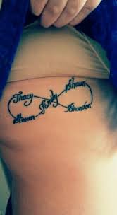 You can make it even better by adding the name of your deceased family member. My Most Recent Tattoo Infinity Sign With My Family Members Names Tattoos For Kids