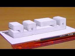 رسم اسم محمد ثري دي 3d خدع بصرية ثري دي 3d trick art youtube 3d art drawing art drawings 3d art