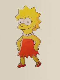 Cartoon Character Drawing Lisa Simpson The Simpsons Easy Cartoon Characters Drawing Cartoon Characters Simpsons Drawings