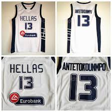 Milwaukee bucks giannis antetokounmpo white swingman 2020 jersey/uniform. 2021 Ncaa College Greece Hellas 13 Giannis Antetokounmpo Jerseys Man The Alphabet Basketball Team Color White University Breathable Top Quality From Top Sport Mall 12 43 Dhgate Com
