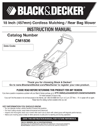 Service information all black & decker service centers are staffed with trained personnel to provide customers with efficient and reliable power tool service. Black Decker Cm1836 Instruction Manual Pdf Download Manualslib
