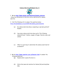 Na+ valency is not zero like noble gas as their outermost shell has eight electrons. Ia22 Valence Electron Webquest