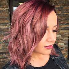Dusty Rose Gold Hair Inspiration Color Gold Hair Colors Hair Color Rose Gold