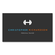 As a personal trainer, you want your business card to be as effective as possible when potential clients want to search for you online. Personal Trainer Logo With Blue And Orange Text Business Card Zazzle Com In 2021 Text Business Card Fitness Business Card Clever Business Cards