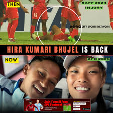 Nepal's Hira Bhujel returns to football after injury