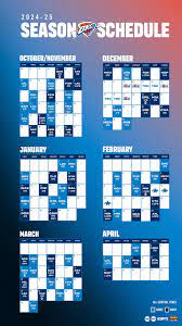 Printable Okc Thunder Schedule