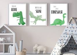 Excited To Share This Item From My Etsy Shop Dinosaur Wall Art Dinosaur Room Boys Room Dino Wall Art Playroom Decor Kid Room Decor Boy Room Dinosaur Room