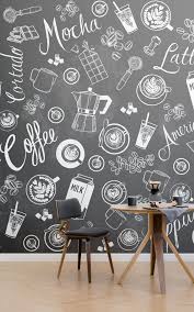 Black And White Cafe Wallpaper Pin By Eki Pradana On Sketsa In 2020 Mural Wallpaper Pattern Wallpaper White Room Decor