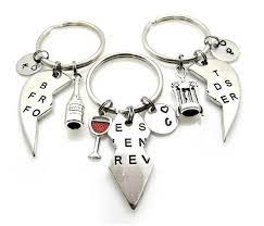 Personalized 3 Best Friend Keychain 3 Best Friend Gifts Friendship Keychain 3 Best Friend Keychain 3 Bff Keychain Wine Lover Friends 3 Best Friends Gifts Cute Best Friend Gifts Best Friend Gifts