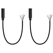 The four wires indicate that it corresponds to right schematic. Amazon Com Fancasee 2 Pack Replacement 3 5mm Female Jack To Bare Wire Open End Trrs 4 Pole Stereo 1 8 3 5mm Jack Plug Connector Audio Cable For Headphone Headset Earphone Microphone Cable Repair Industrial