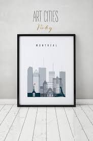 Montreal Print Affiche Sticker Paysage Urbain Canada Skyline Montreal Affiche De La Ville Art Home Decor Chicago Wall Art Poster Wall Art Etsy Wall Art