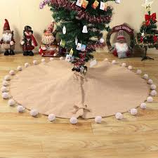 Shop at adairs for the perfect christmas decorations to style your home for the silly season. Ourwarm Partytalk Natural Burlap Christmas Tree Skirt 48 Inch Large Pom Pom Trim Jute Xmas Tree Skirt For Vintage Christmas Decorations Seasonal Decor Amazon Com Au