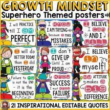 Explore our collection of motivational and famous quotes by authors you know and love. Superhero Class Decor Editable Growth Mindset Quotes By Teach To Tell