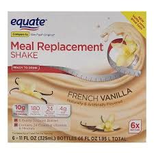 Equate Meal Replacement Shake French Vanilla 11 Fl Oz 6 Ct Walmart Com Meal Replacement Shakes Replacement Shakes Meal Replacement