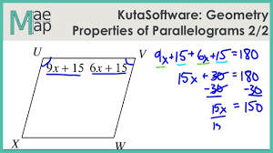 Exercise boxes, organized by sections. Kutasoftware Geometry Properties Of Parallelograms Part 1 Youtube