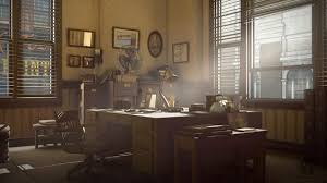 vigil death bed confession detective aesthetic interior police department office