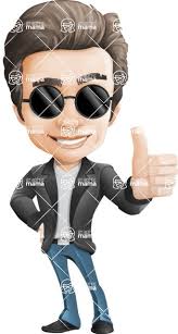 In anime, whenever a guy wears glasses you're just waiting for him to push them up, with the light shining over them, and say something witty. Handsome Cartoon Man With Glasses
