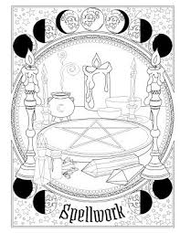 Pin By Maria On Coloring With Images Book Of Shadows Witch Coloring Pages Coloring Books